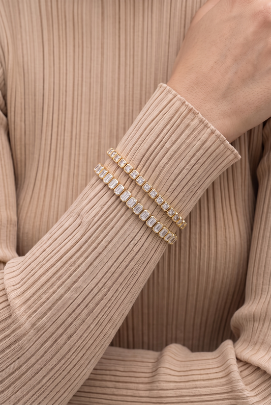 The Emerald-Cut Linear Bracelet