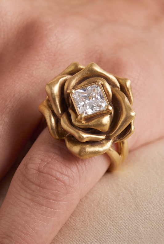 The Camellia Rose Vintage Statement Ring