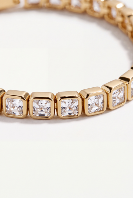 The Square-Cut Linear Bracelet