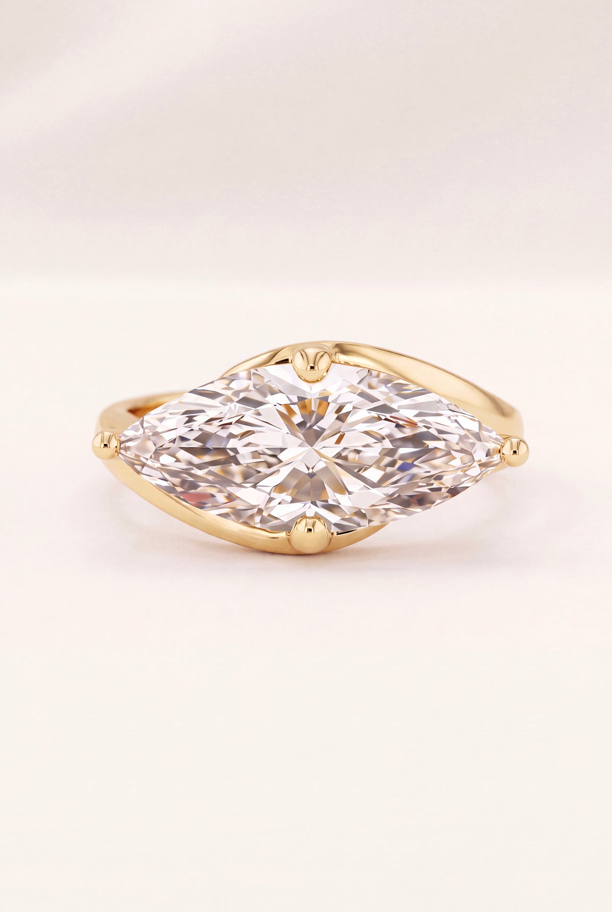 The Floating Marquise Solitaire Ring