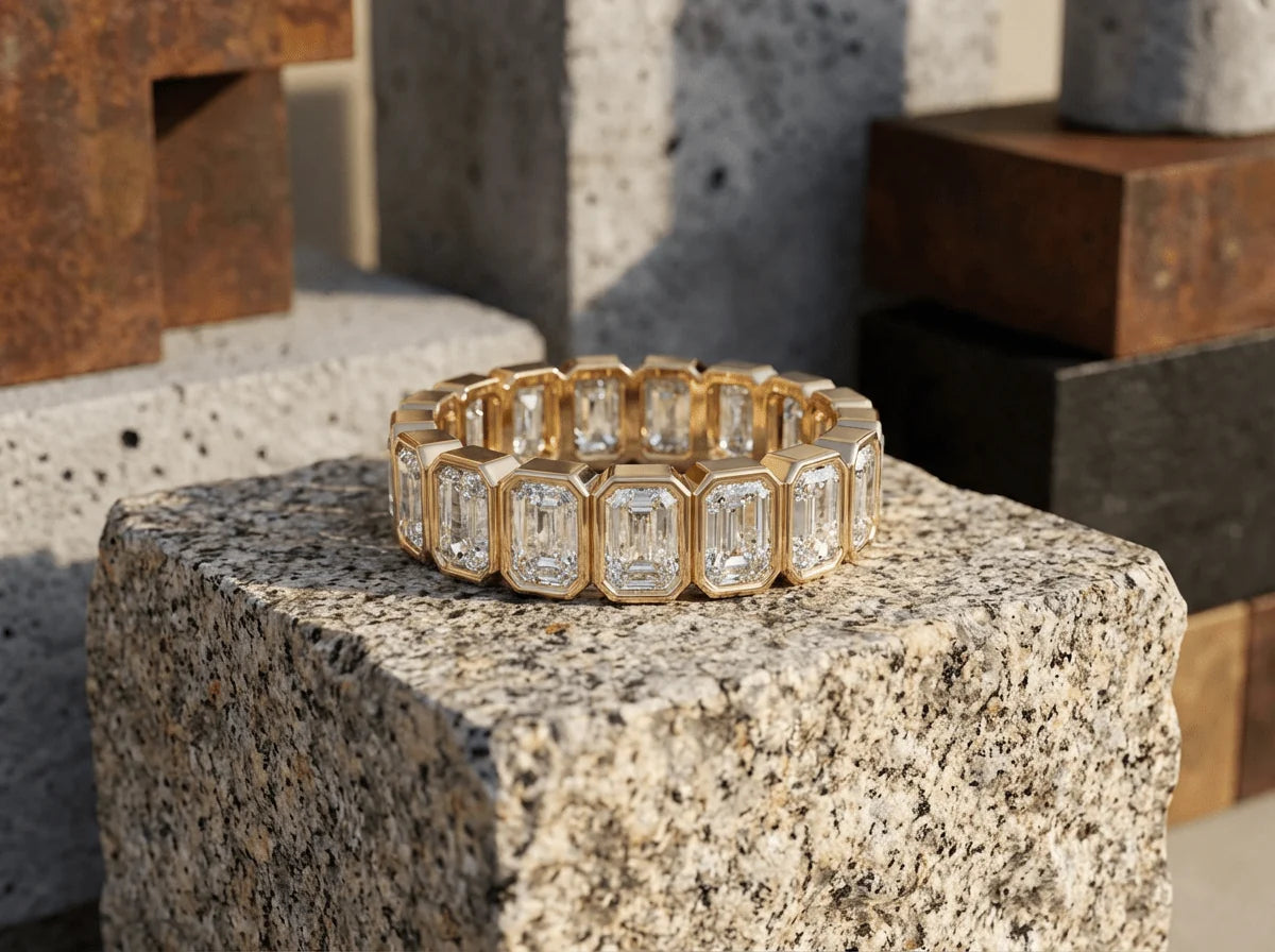 The Baguette Bezel Eternity Band