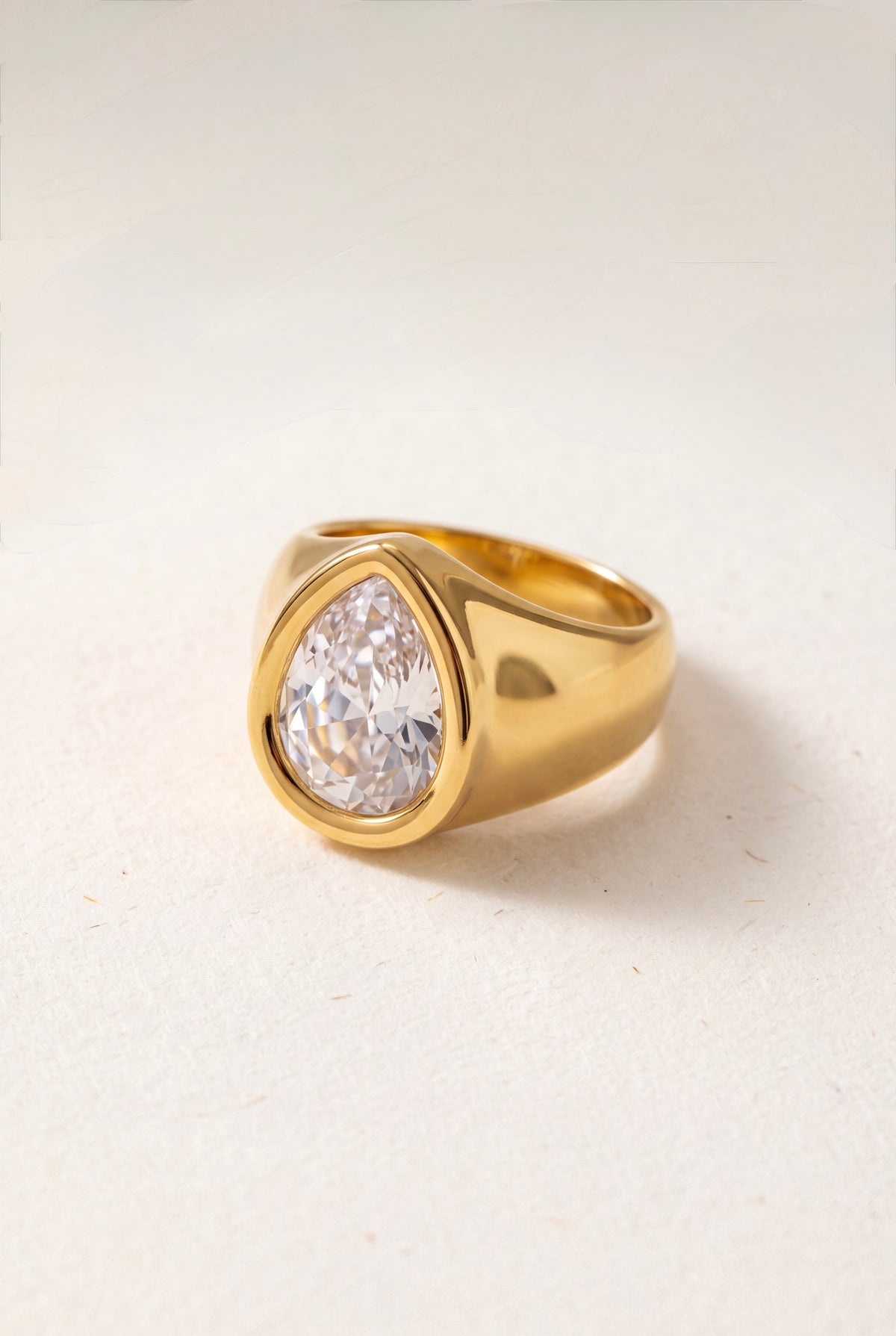 The Pear-Cut Dome Ring