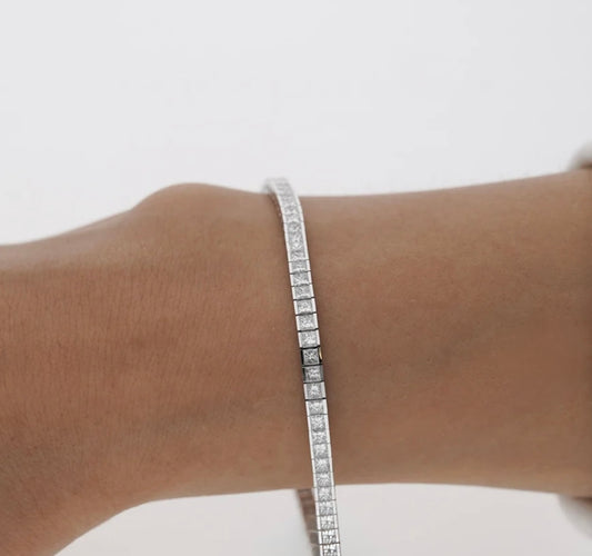 The Princess-Cut Channel-Set Tennis Bracelet