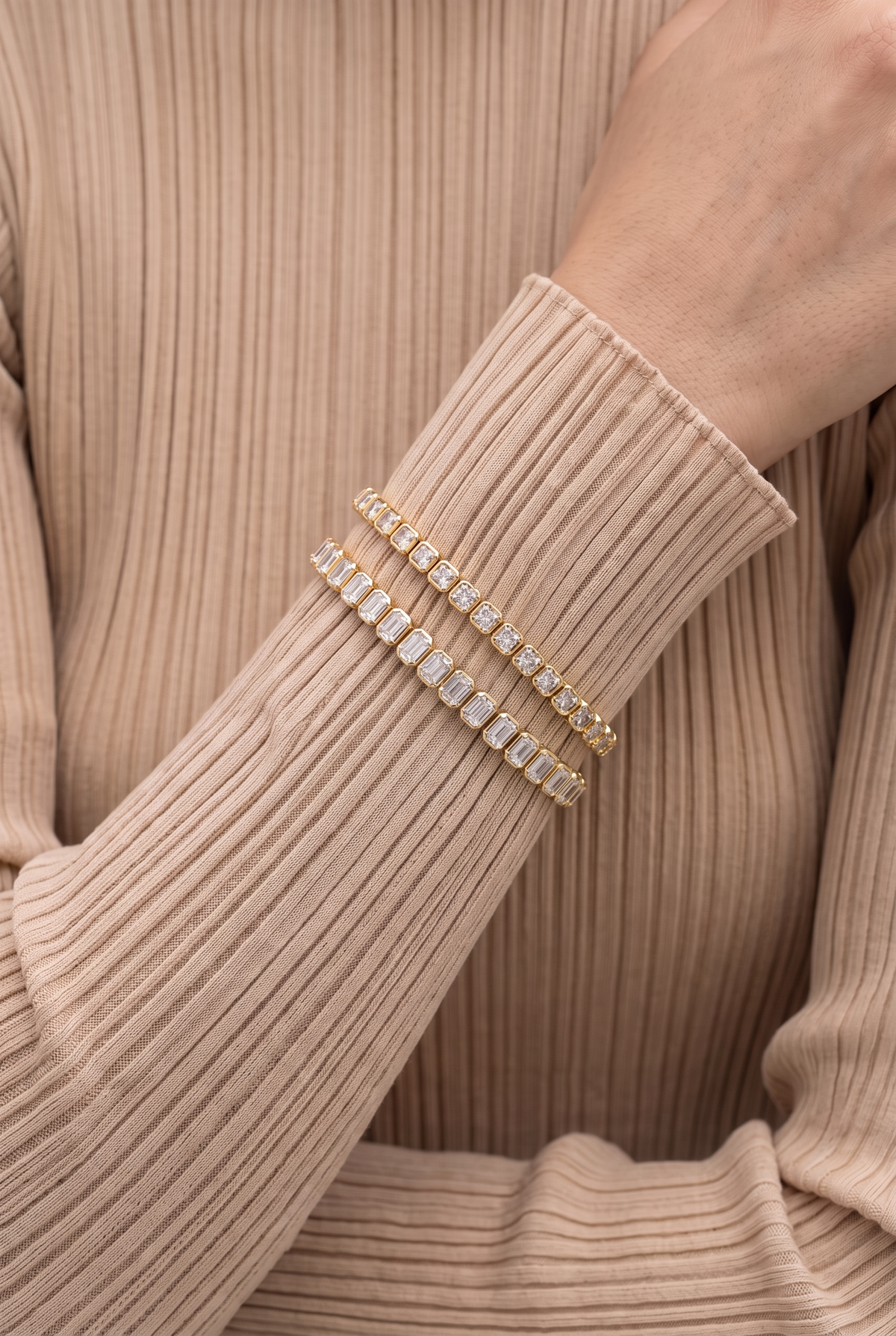 The Emerald-Cut Linear Bracelet