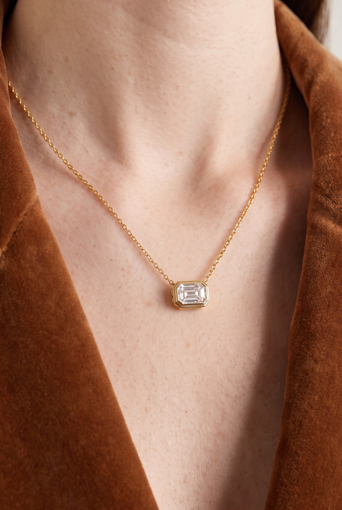 The East West Baguette Pendant