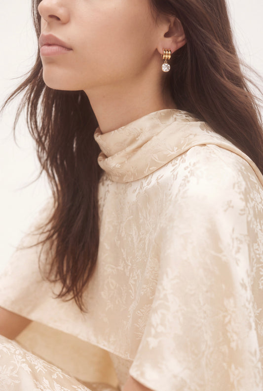 The Ribbed Bezel Hoops