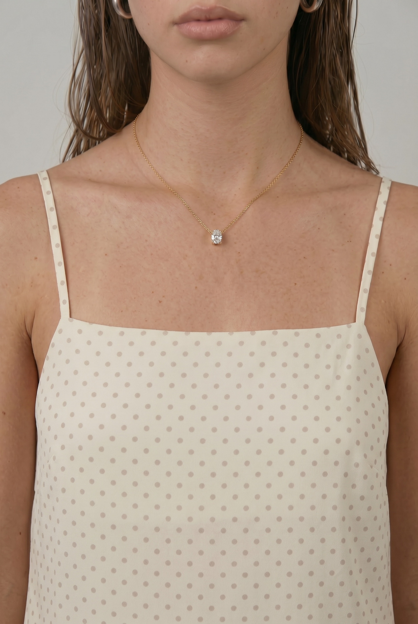 The Oval-Cut Moissanite Necklace