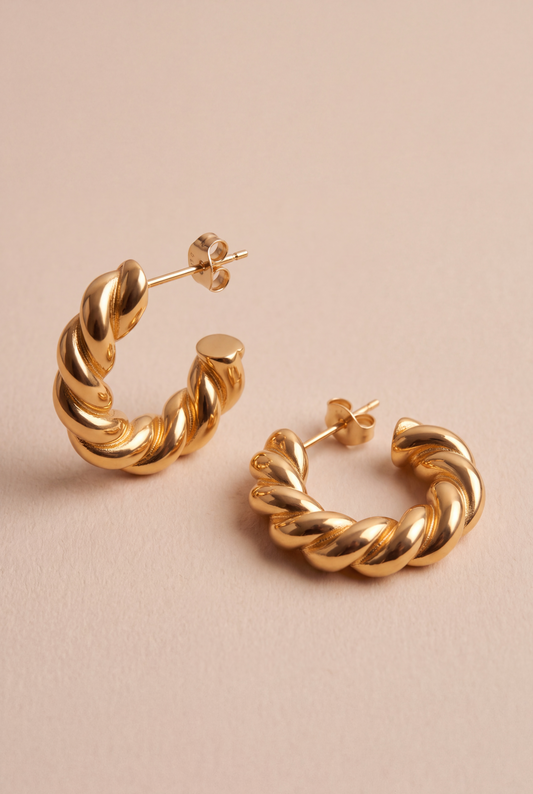 The Sculpted Cable Hoops