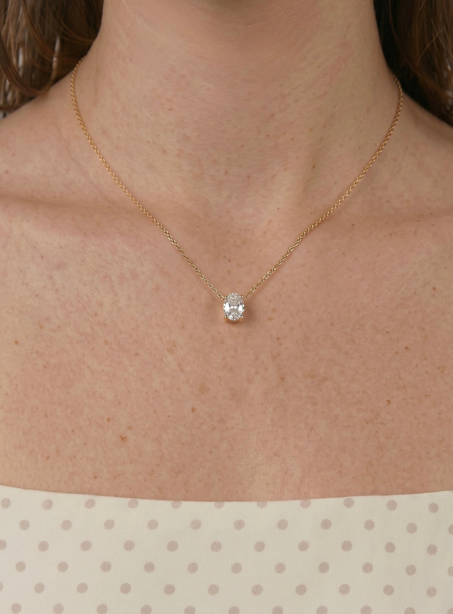 The Oval-Cut Moissanite Necklace