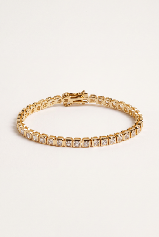The Square-Cut Linear Bracelet