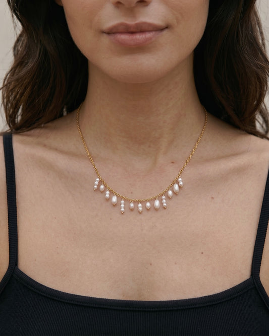 Fringe Pearl Necklace