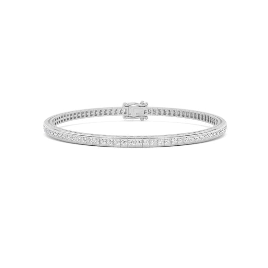 The Princess-Cut Channel-Set Tennis Bracelet