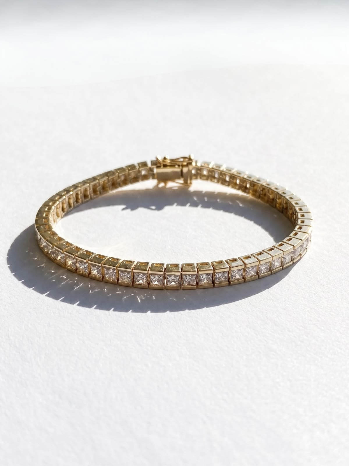 The Princess-Cut Channel-Set Tennis Bracelet