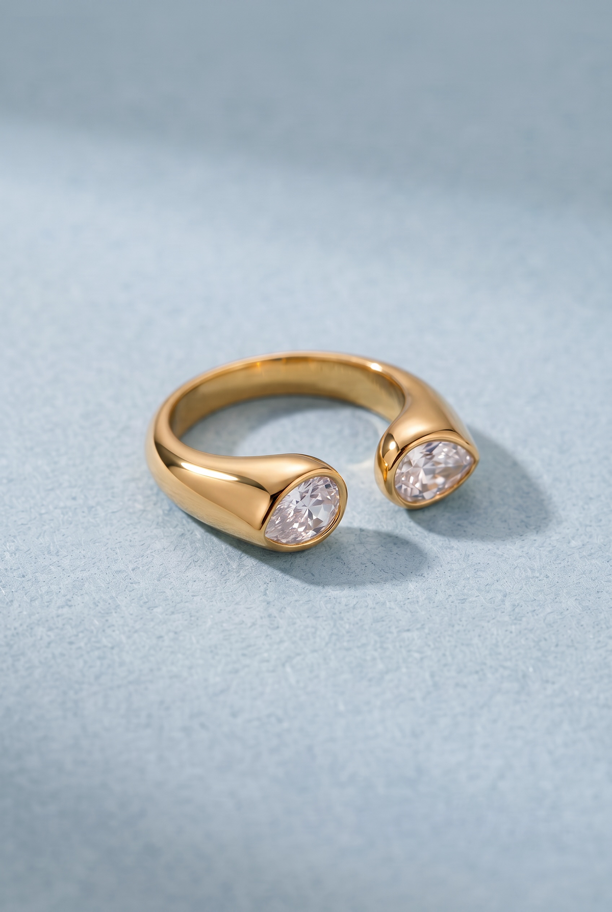 The Parallel Pear Open Ring