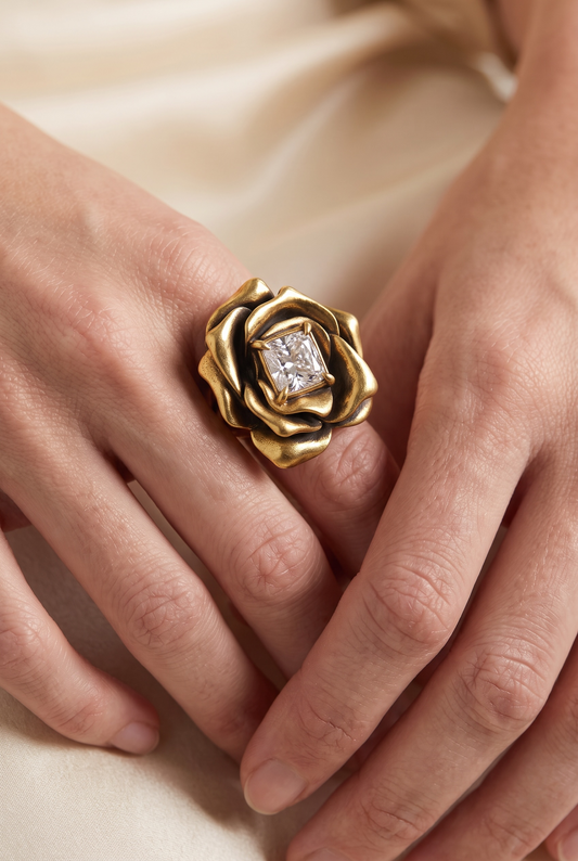 The Camellia Rose Vintage Statement Ring