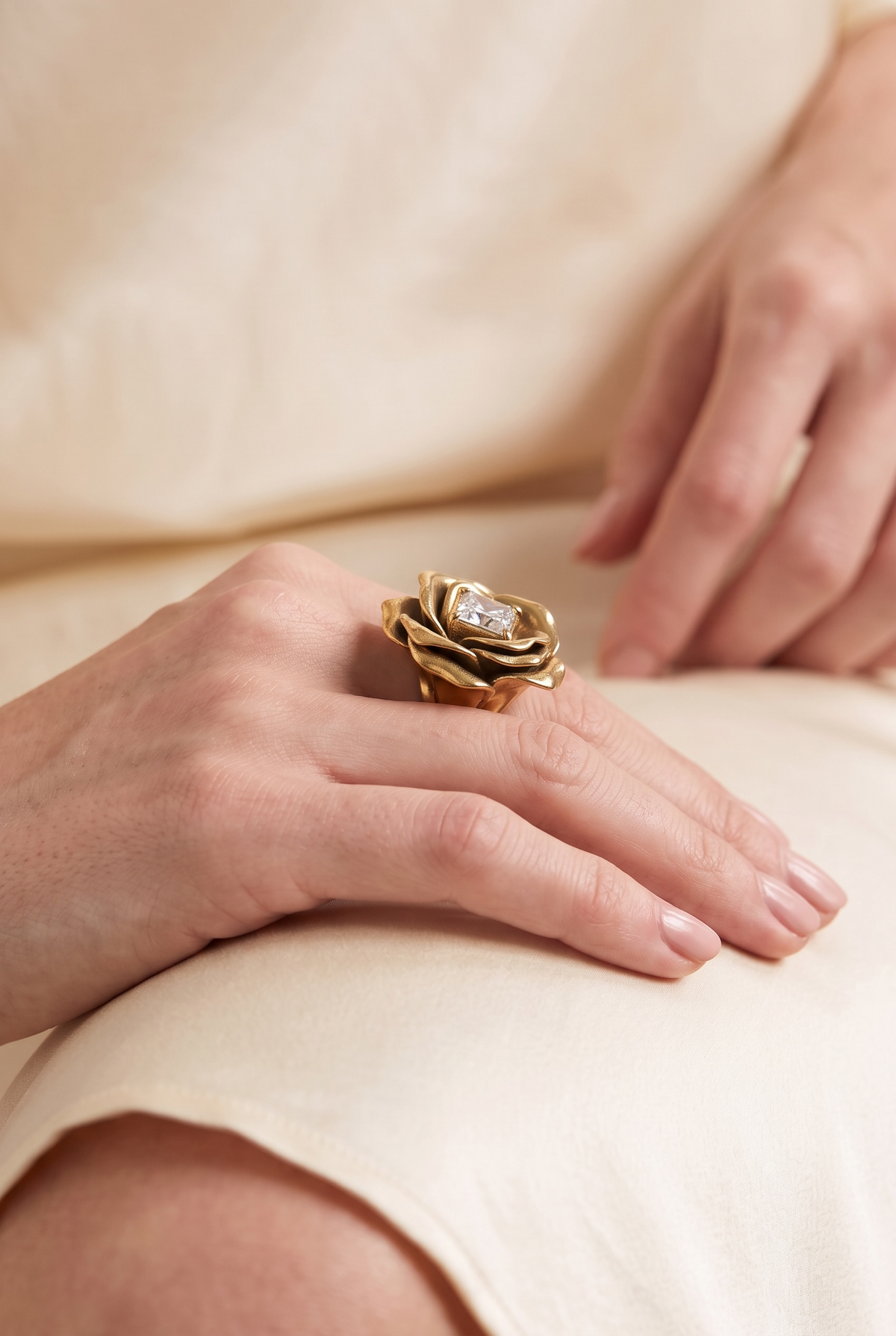 The Camellia Rose Vintage Statement Ring