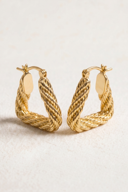 The Textured Triangle Hoops