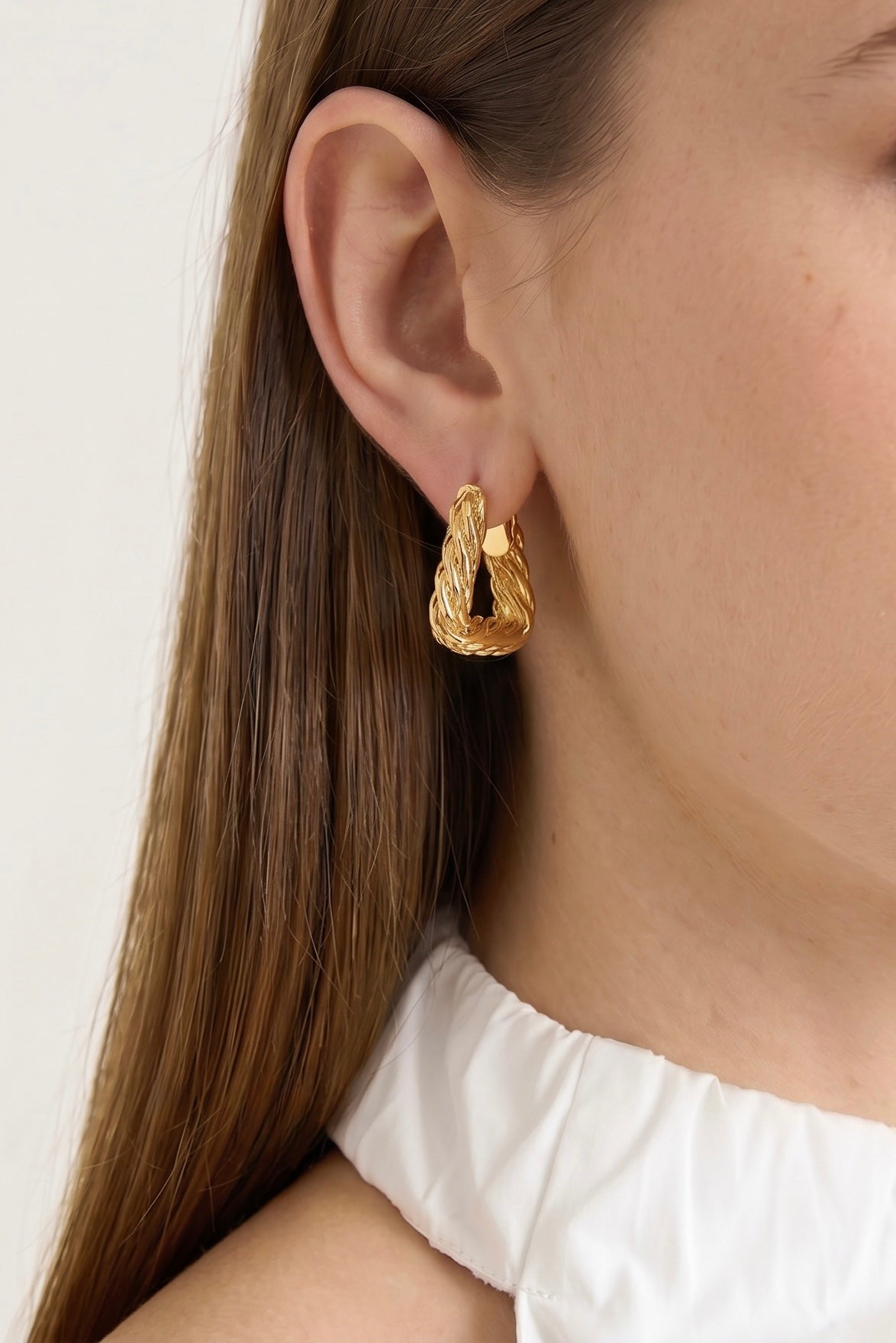 The Textured Triangle Hoops