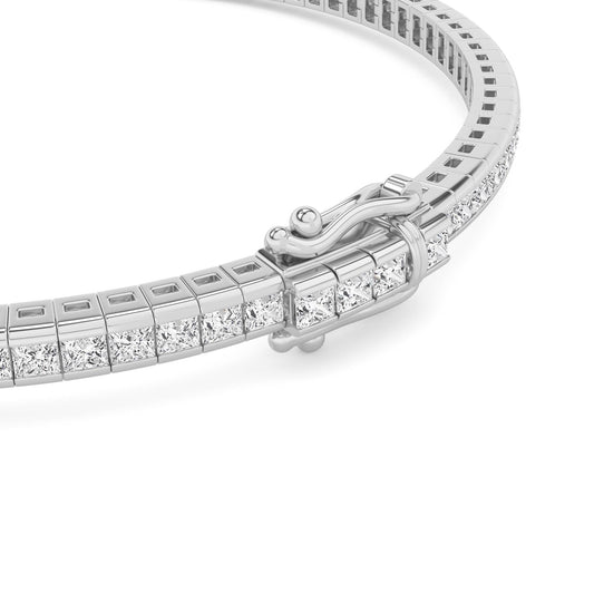 The Princess-Cut Channel-Set Tennis Bracelet