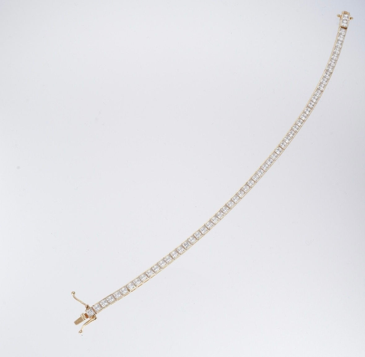 The Princess-Cut Channel-Set Tennis Bracelet