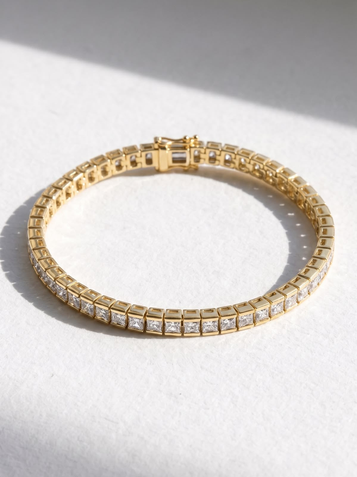 The Princess-Cut Channel-Set Tennis Bracelet