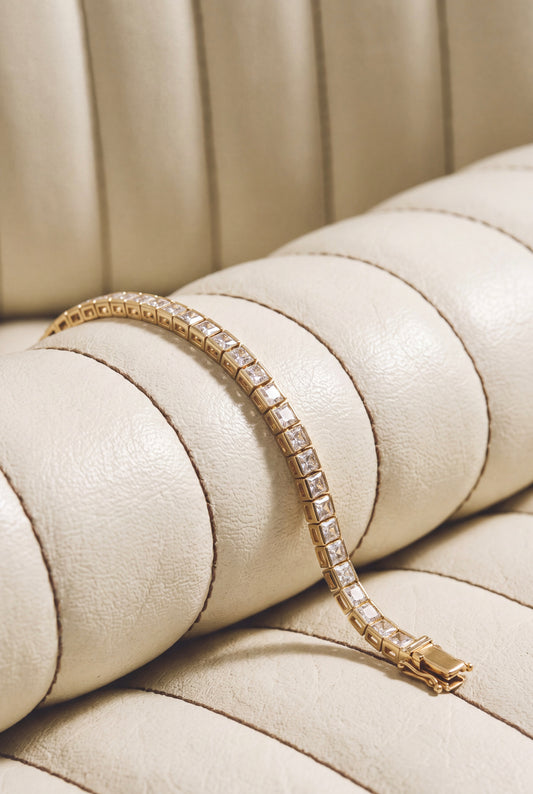 The Princess-Cut Channel-Set Tennis Bracelet