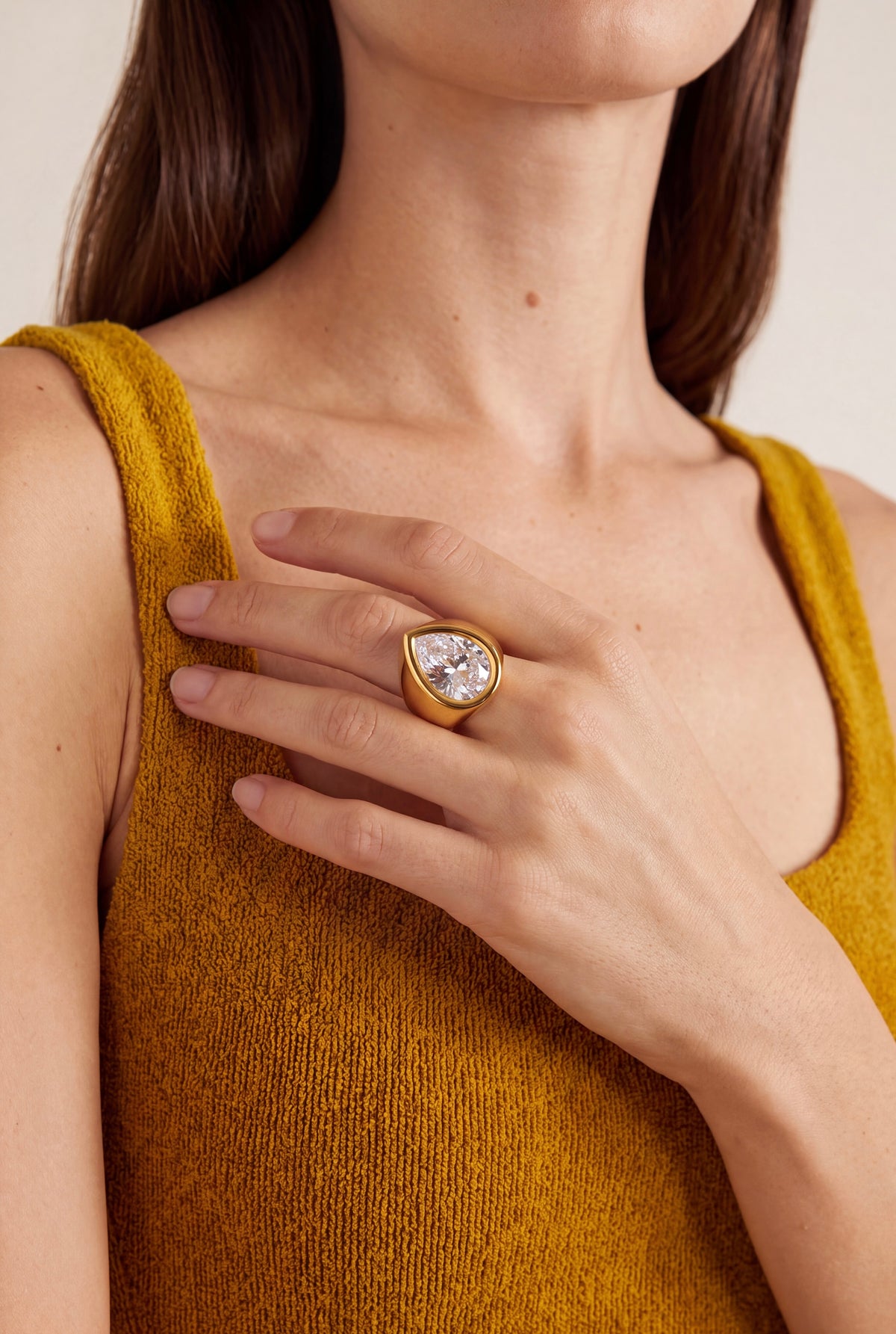 The Pear-Cut Dome Ring