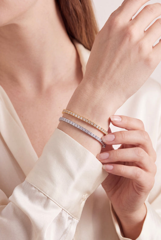 The Princess-Cut Channel-Set Tennis Bracelet